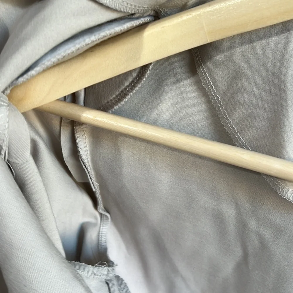 Anthropologie Philosophy Zip Up Jacket Size Large Gray Shoulder Pads - Picture 7 of 8